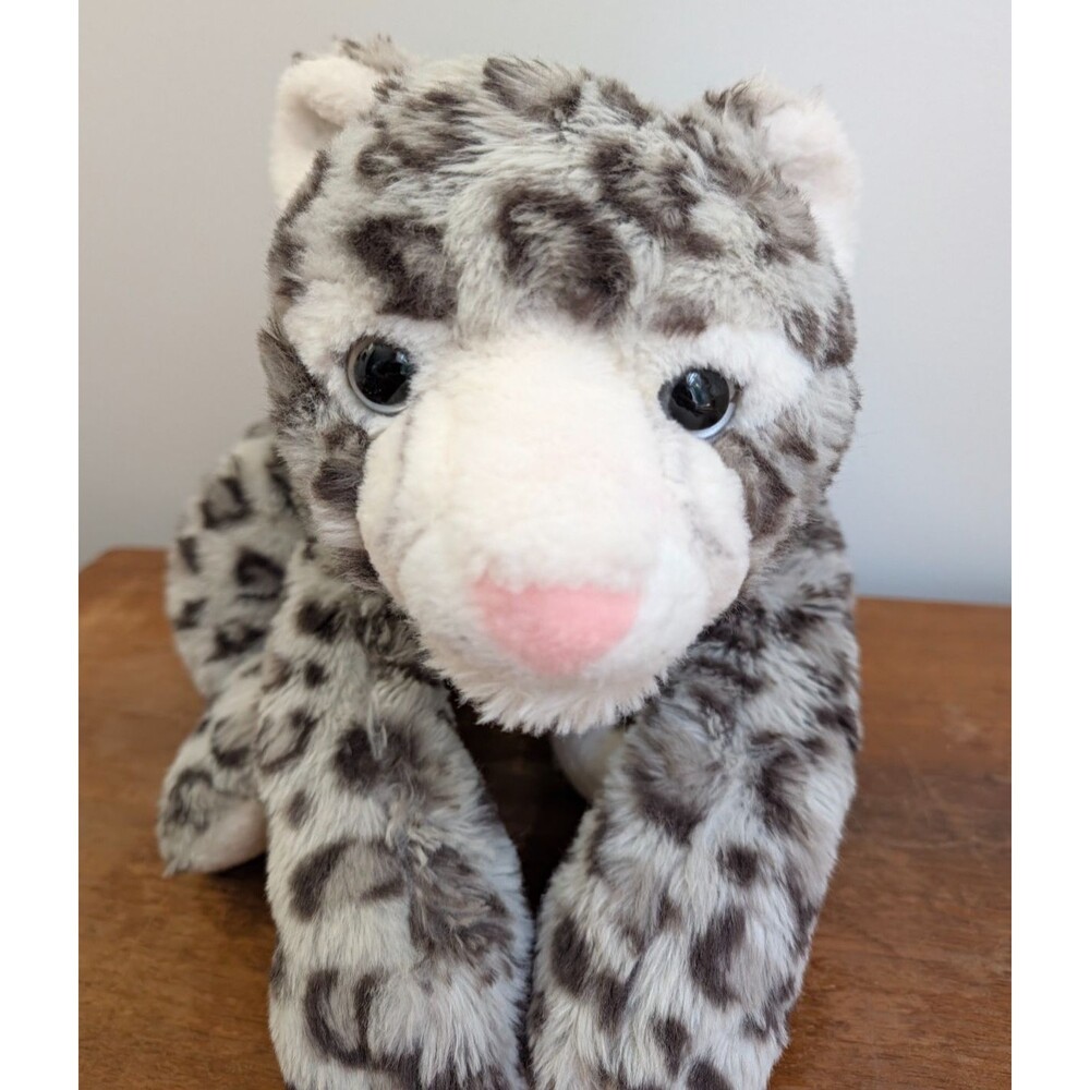 FAO Schwartz Plush Snow Leopard 19" Gray Black Floppy Soft Realistic 2021